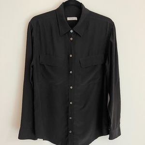 Equipment | Black Silk Blouse | Small